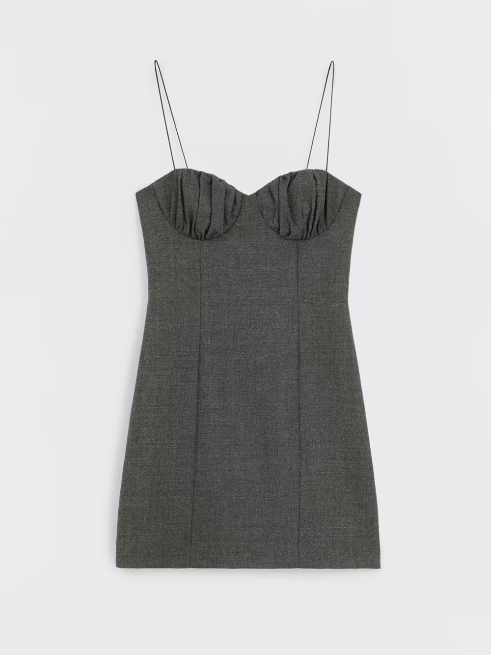 NWT Mango Charcoal Grey Bustier Mini Dress